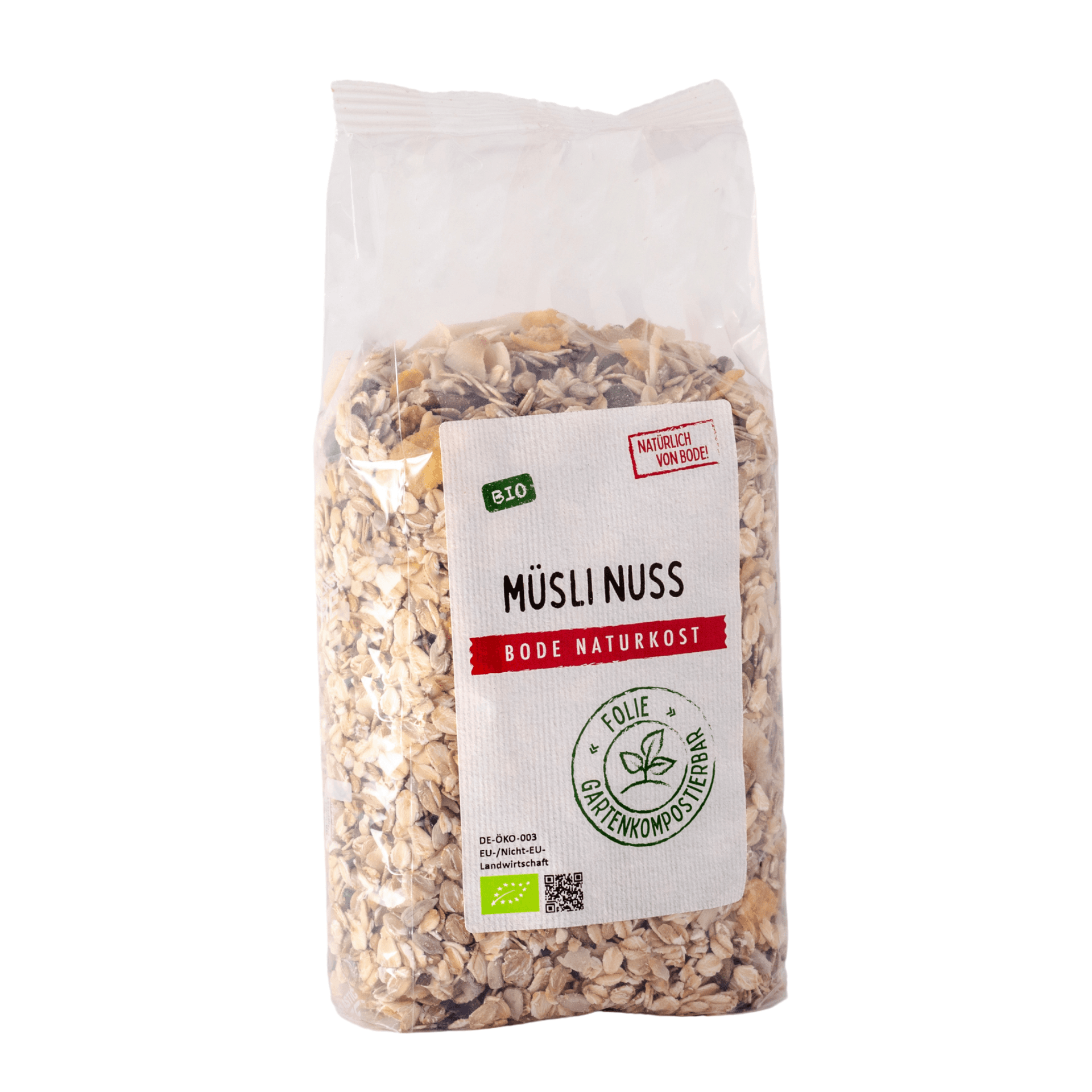 Ekologiskt Müsli Nötter, komposterbar påse 6x500g