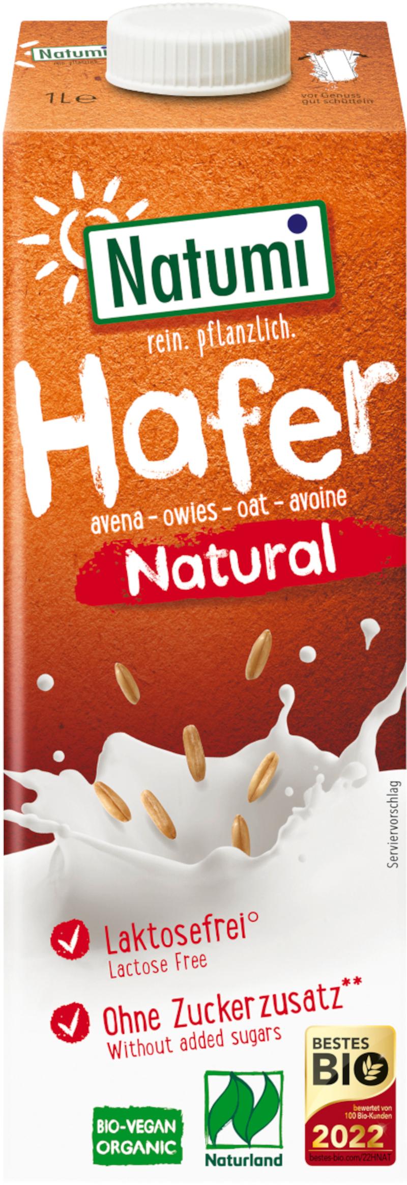 Naturlig osötad havredryck Ekologisk Natumi 8x1l