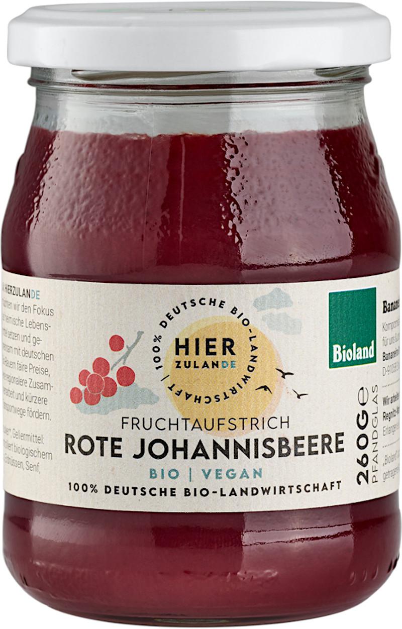 Ekologisk bärsylt röd vinbär bio Bioland Hierzulande 6x260g