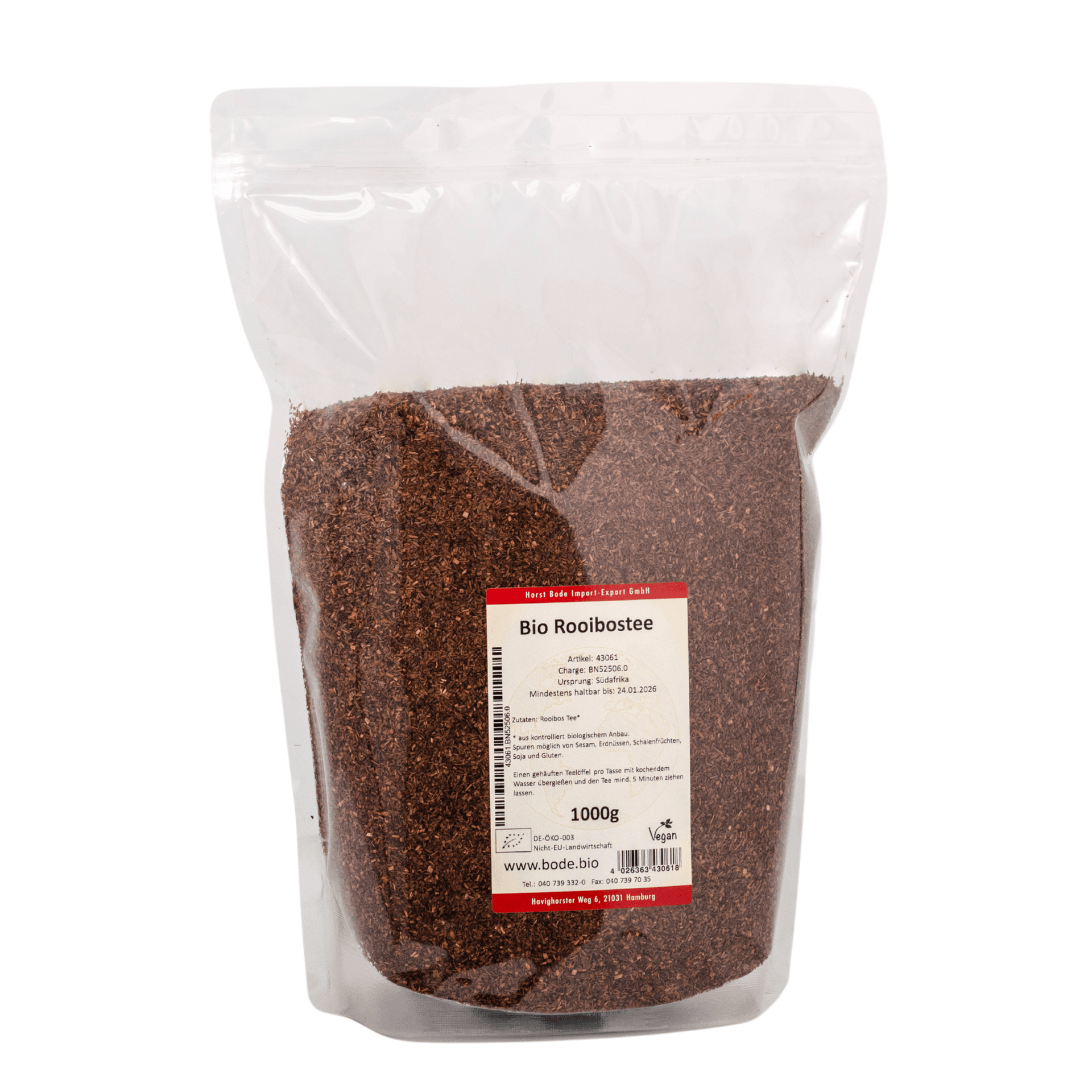 Ekologisk Rooibos-te Feinschnitt 1kg
