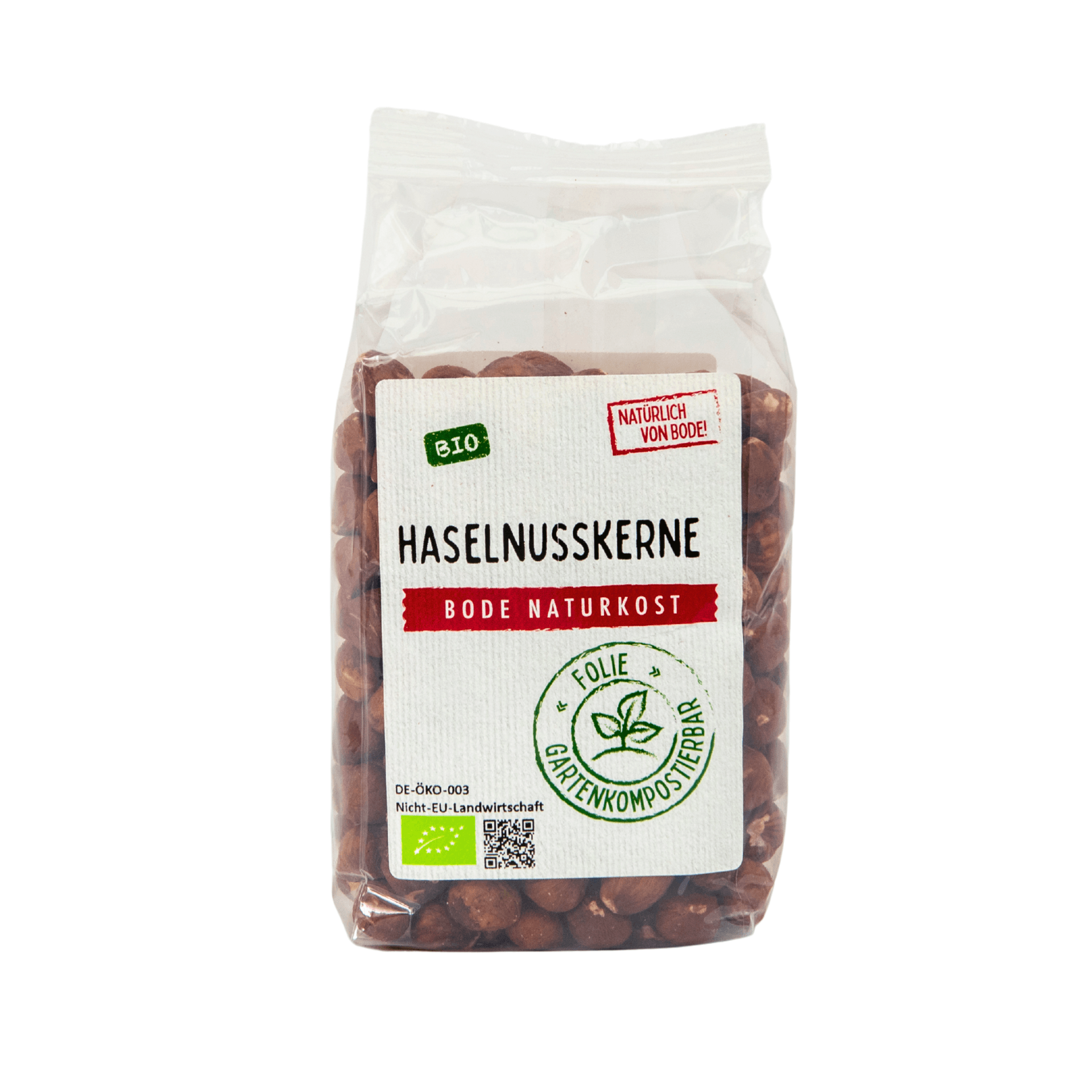 Ekologiska hasselnötter, komposterbar påse 6x200g
