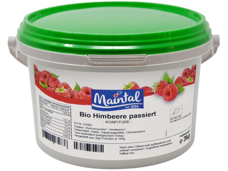 Ekologisk hallonsylt Maintal 3kg med tysk Ekologisk socker