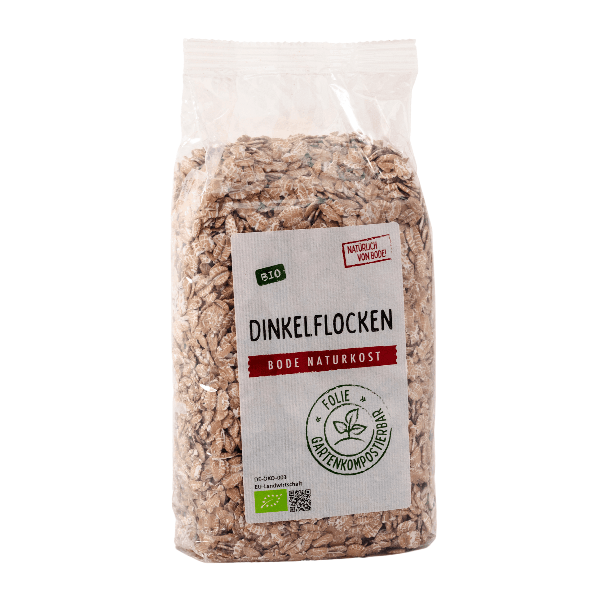Ekologiska dinkelgryn, komposterbar påse 6x500g