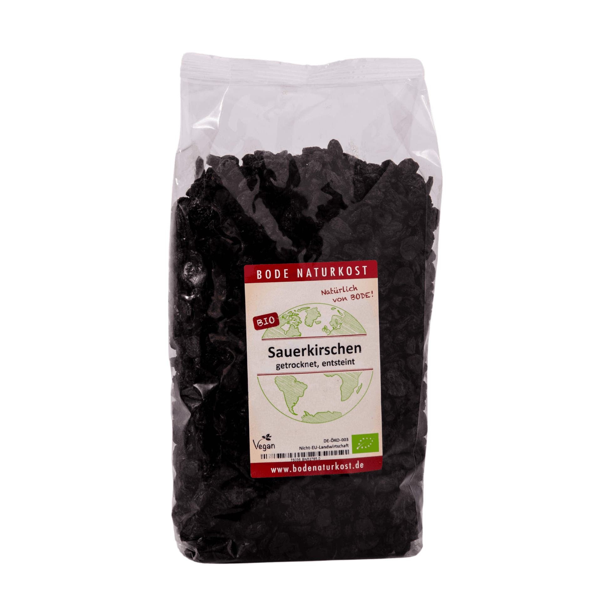 Torkade surkirsor utan kärnor, Ekologisk 1kg