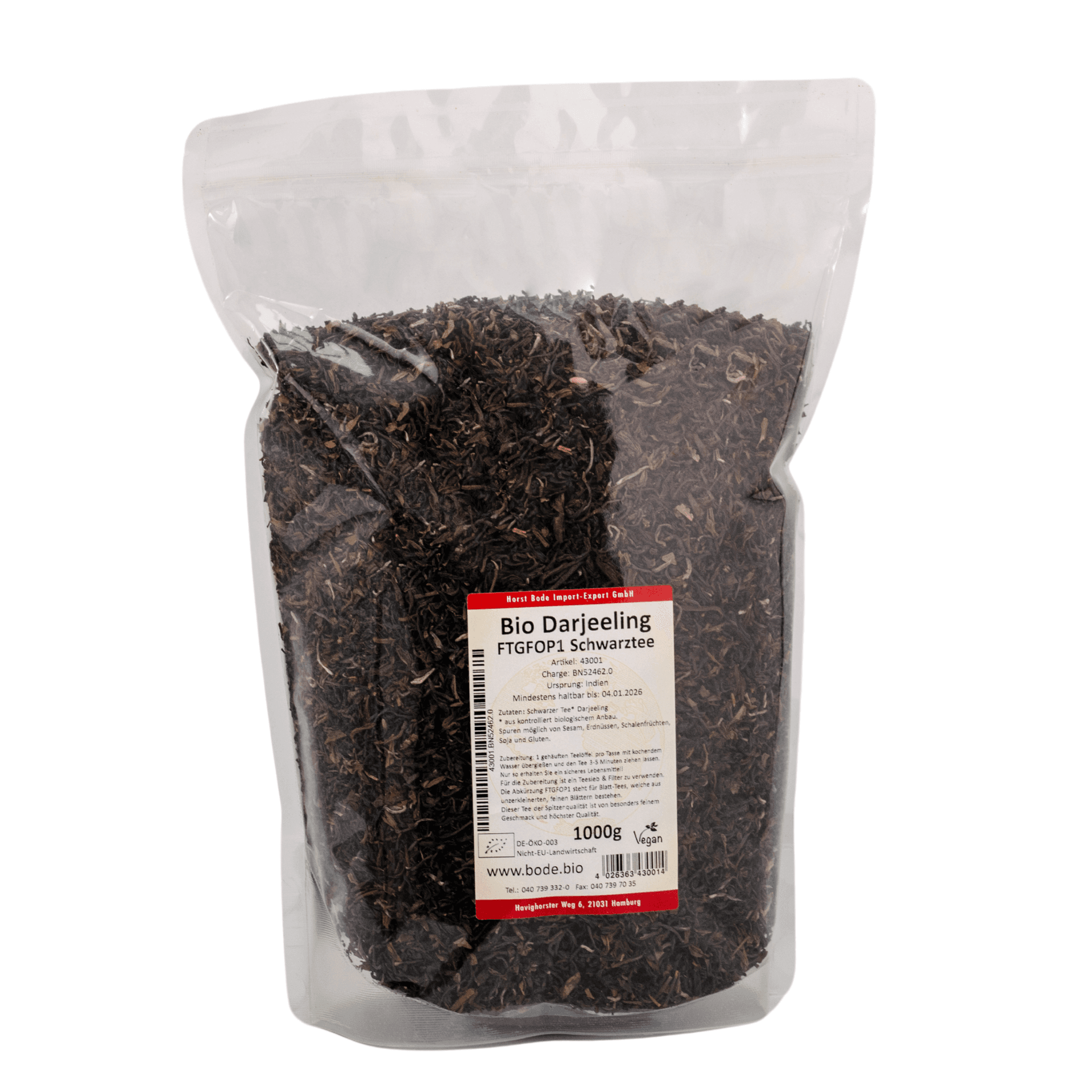 Darjeeling FTGFOP1 Svartte Ekologisk 1kg
