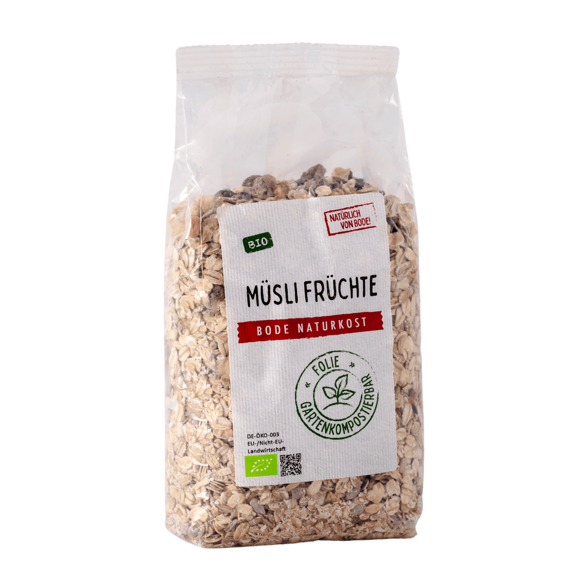 Müsli Frukter Ekologisk, komposterbar påse 6x500g