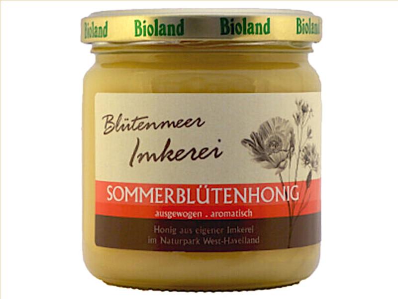 Kremig sommarblomshonung Ekologisk Bioland Tyskland Blomsterhav Imkerei 500g