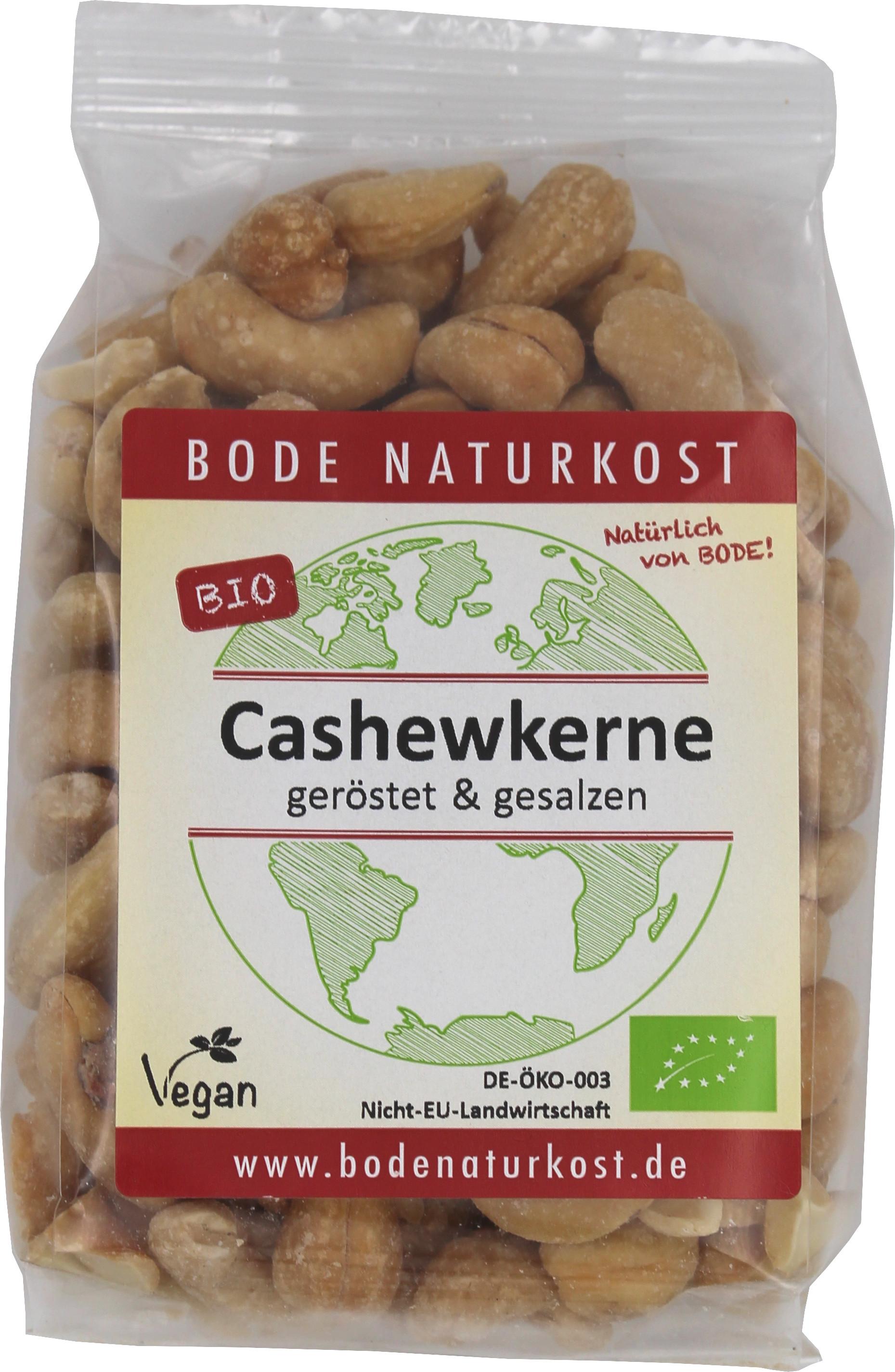Ekologiska rostade och saltade cashewnötter 6x150g