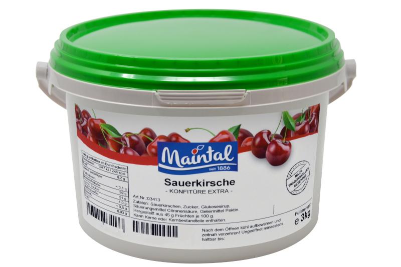 Sylt på Surkörsbär Ekologisk Maintal 3kg med tysk Ekologisk sockerbetssocker