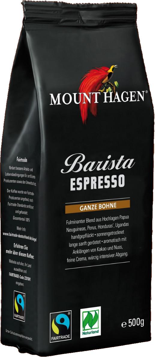 Espresso bönor Barista Ekologisk Naturland Fairtrade Mount Hagen 6x500g
