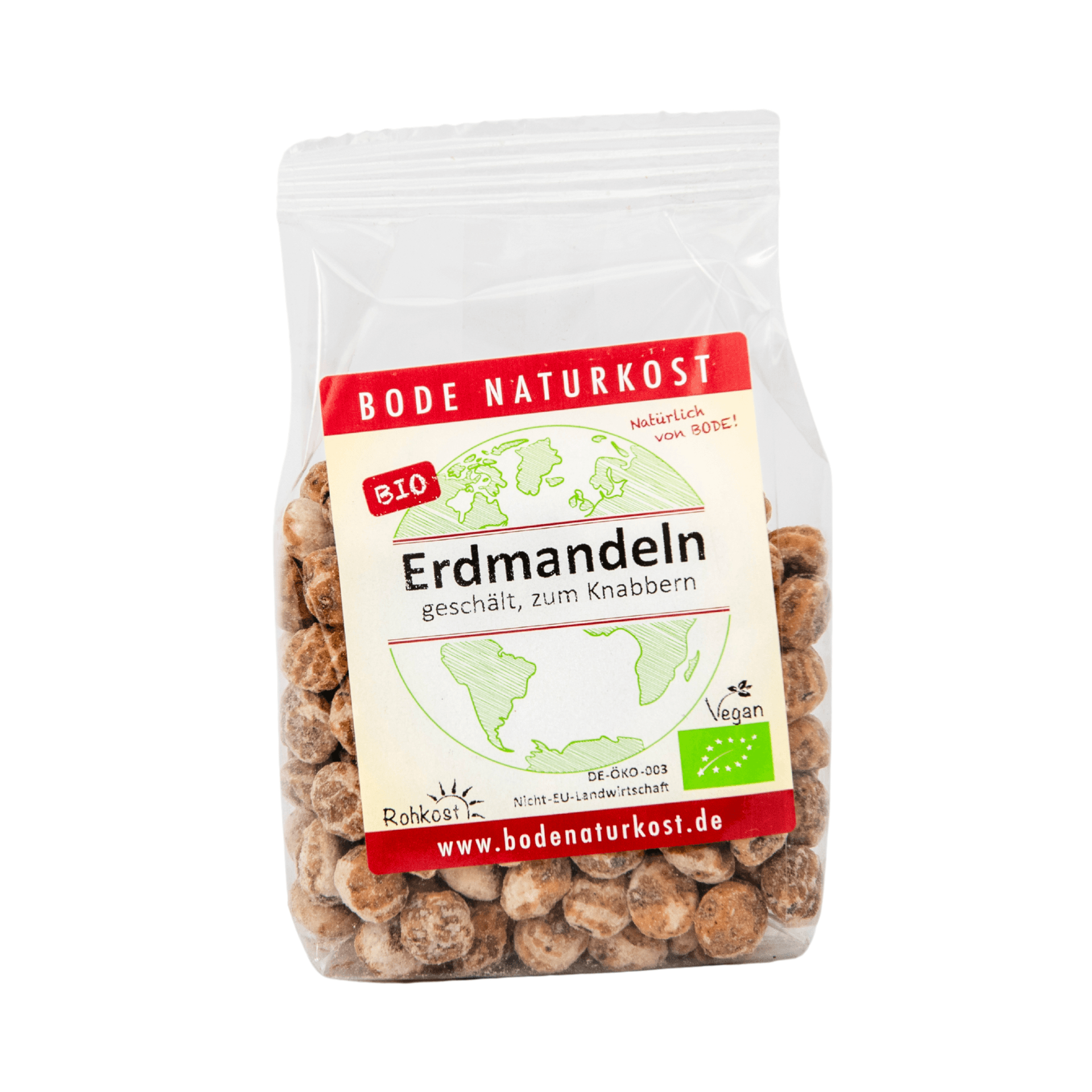 Skalade ekologiska jordnötter "att knabbla på" 6x150g